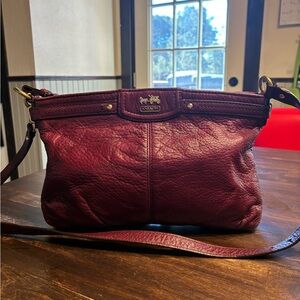 Coach Burgundy Leather Shoulder Bag